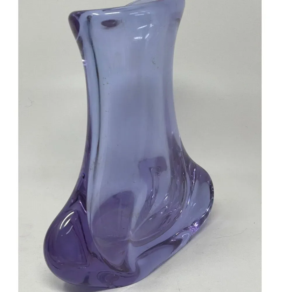 Vintage MCM Murano Amethyst Purple Vase Handblown Italy Sommerso Flavio Poli 9